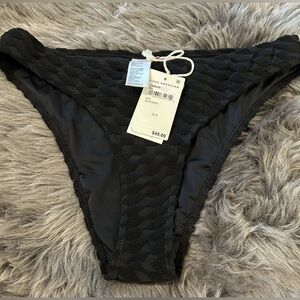 NEW Good American black bikini bottoms sz 3 M/L